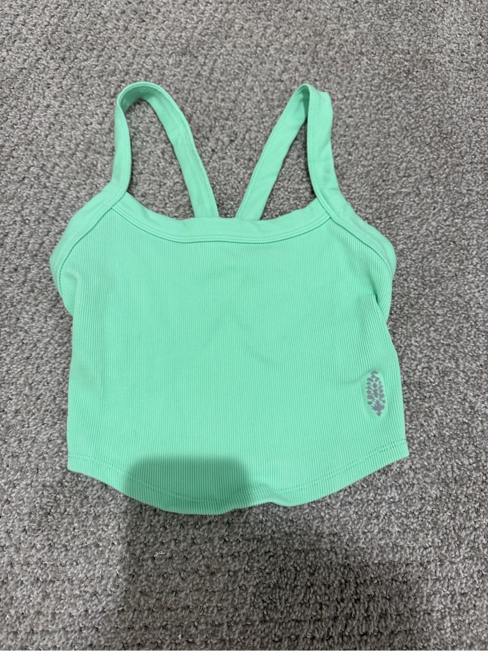 Free people movement green tank top